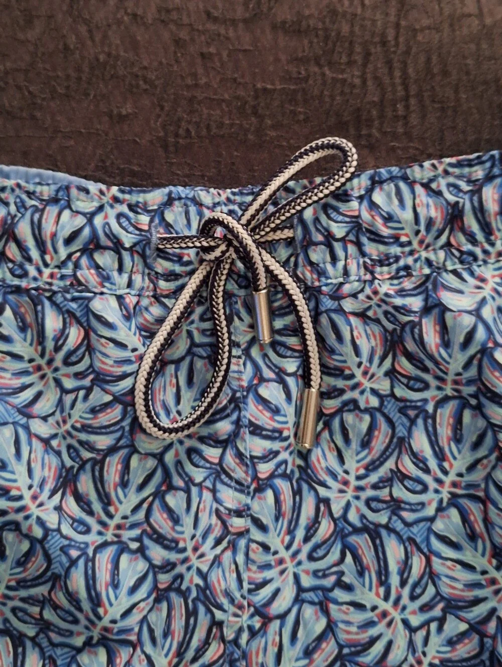 Peter Millar Light Blue Floral-Pattern Swim Trunks